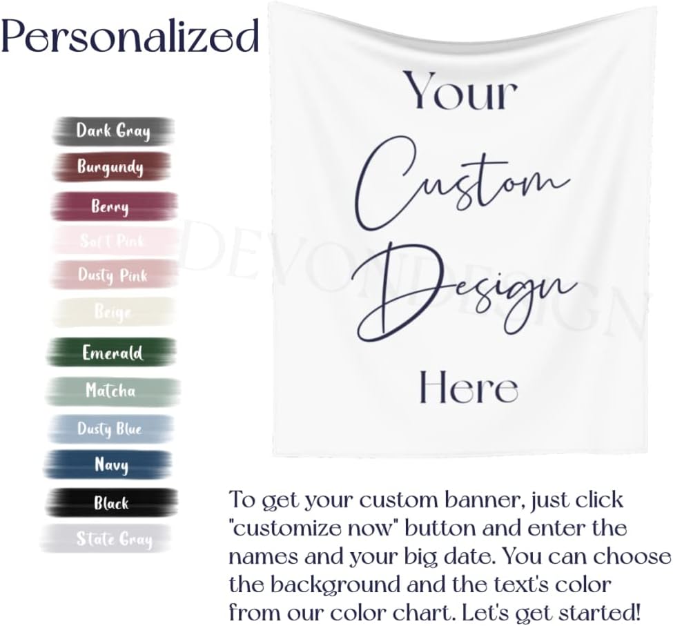 Personalized Rustic Backdrop with Names and Date