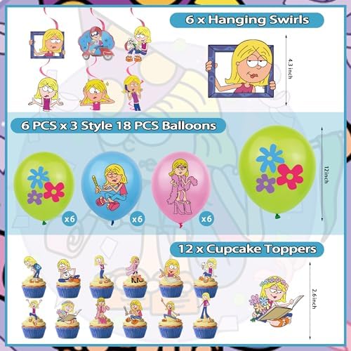 Cartoon Girls Birthday Party Decoration Kit