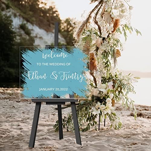 Custom Acrylic Wedding Welcome Sign 18x24 Inch