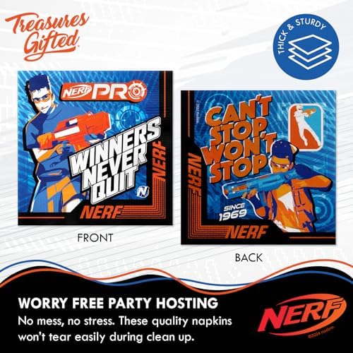 Treasures Gifted Nerf Party Supplies for 16 Guests
