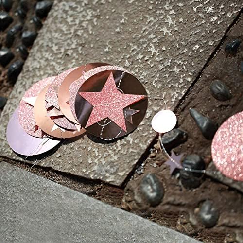 Rose Gold Star Garland Decorations for Celestial Events