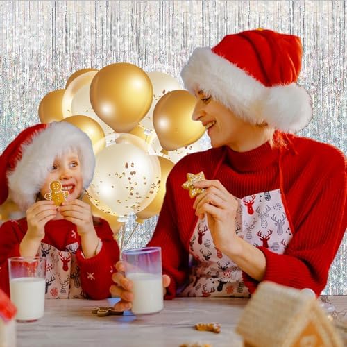 2 Pack Sparkle Silvery Tinsel Streamers for Party Decorations