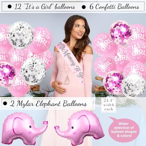 RainMeadow 697 PC Premium Elephant Baby Shower Decor Set