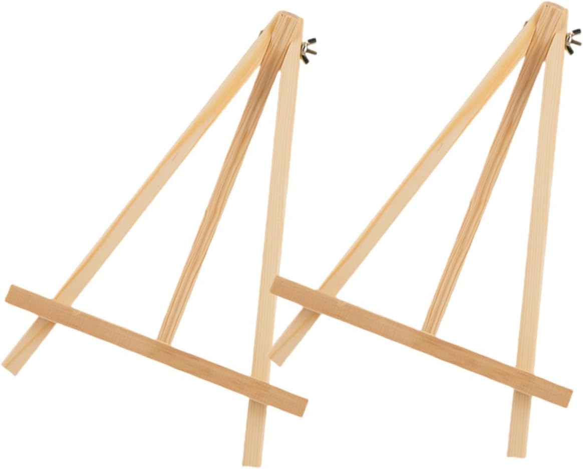 Housoutil 2pcs Wooden Drawing Easels for Boys and Girls