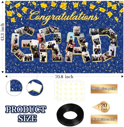 Extra Large Graduation Photo Banner 72x44 Inch