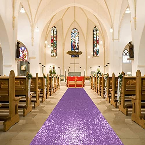 ShiDianYi Lavender Sequin Aisle Runner Wedding 15FT