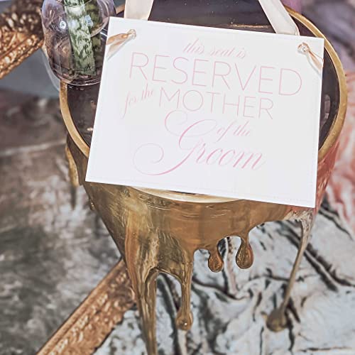 Mother of the Groom Wedding Chair Sign in Linen Cardstock