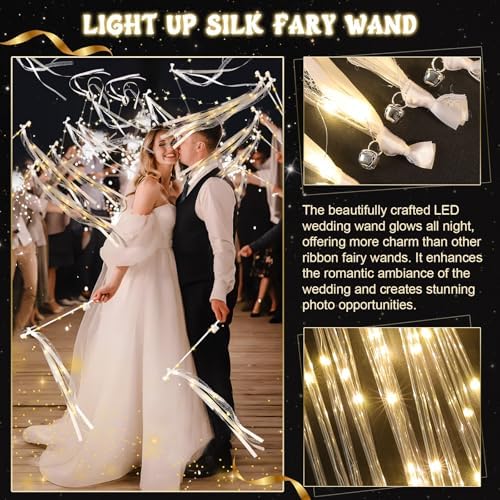 50 Pcs LED Wedding Wands with 3 Flashing Modes