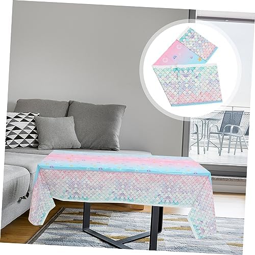 MAGICLULU Mermaid Themed Birthday Party Tablecloth for Boys and Girls