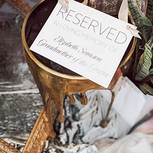 Personalized Wedding Memorial Sign Ceremony Chair Banner Custom Simple
