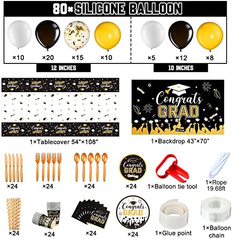Tatuo 277 Pcs Graduation Party Supplies Kit 2025