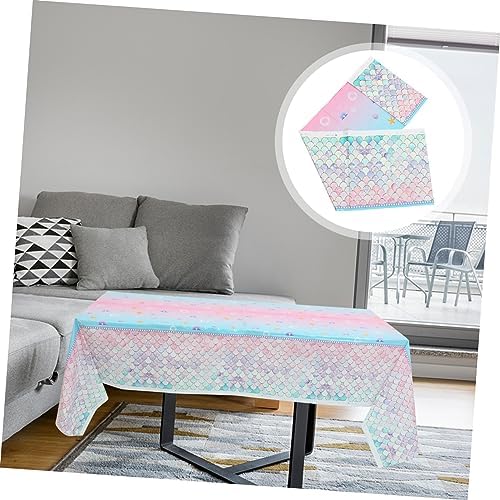 Disposable Mermaid Scale Tablecloth for Birthday Parties