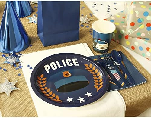 144 Piece Police Birthday Party Supplies for 24 Guests