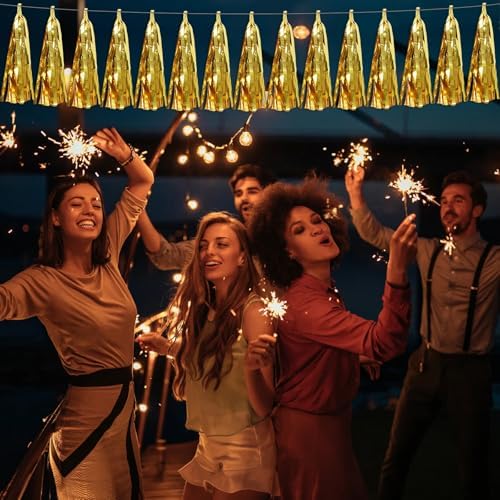 3P Gold Foil Fringe Tassel Garland for Parties and Events