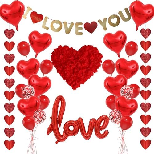 Valentine Heart Balloon Decor Kit 500 Pcs