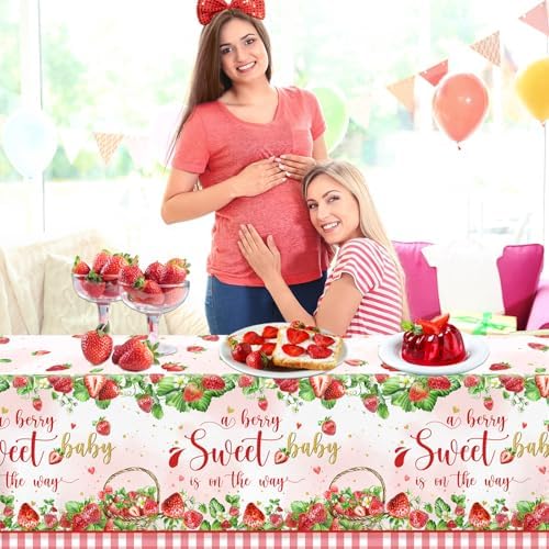 Strawberry Baby Shower Tablecloth Set of 3
