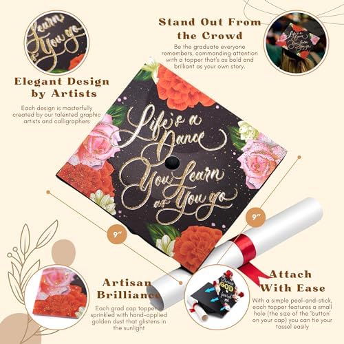 Once Upon A Time Graduation Cap Topper with Flowers