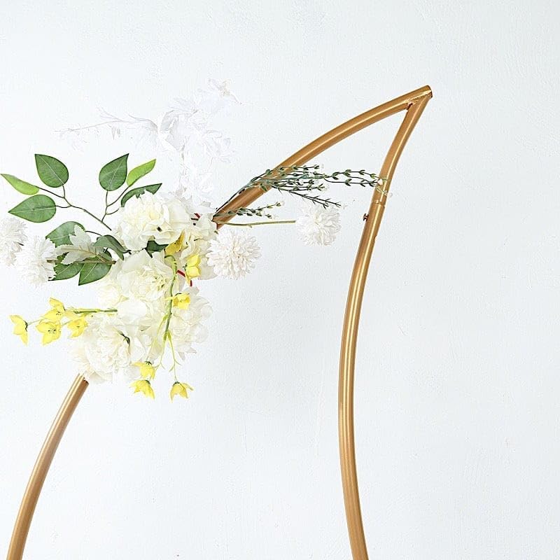 Balsa Circle Gold Metal Half Moon Wedding Arch 65ft