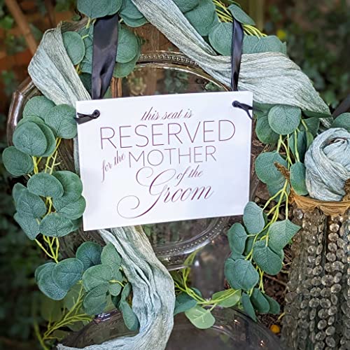 Mother of the Groom Wedding Chair Sign in Linen Cardstock