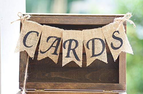 Rustic Wooden Gift Card Holder Country Reception Decor Keepsake Chest