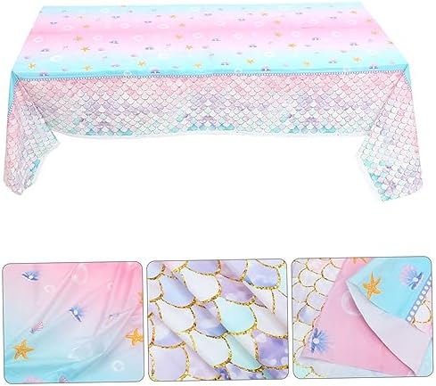 STOBAZA Mermaid Tablecloth for Birthday Parties