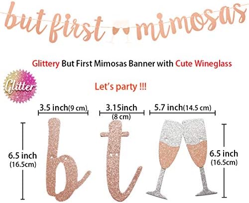 Rose Gold Mimosa Bar Decorations with Tassels
