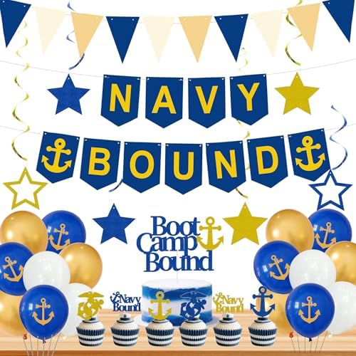 Holkcog Navy Party Decorations Banner Set