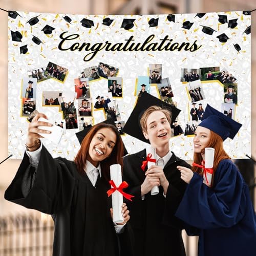 Large Graduation Photo Banner 72x44 Inch for 2025 Ceremony