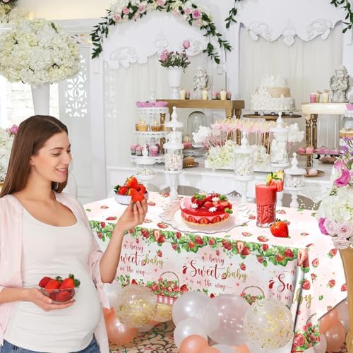 Strawberry Baby Shower Tablecloth Set of 3