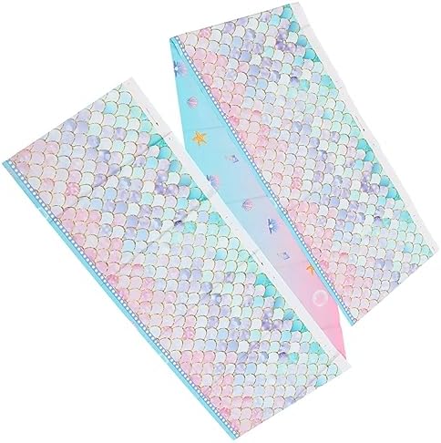 Disposable Mermaid Table Cover for Birthday Parties