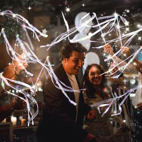 30 Piece LED Wedding Wands with Ribbons and Bells