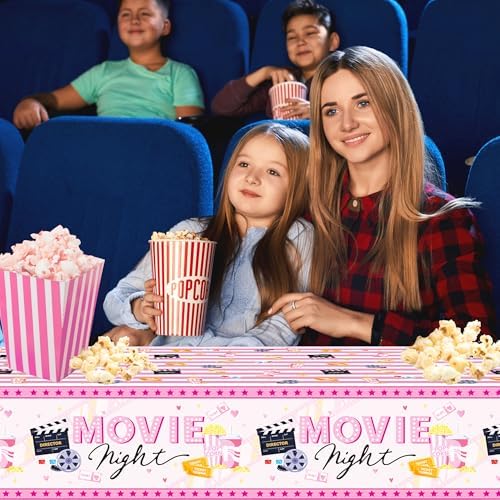 CC HOME Pink Popcorn Party Tablecloth 54x87 Inch