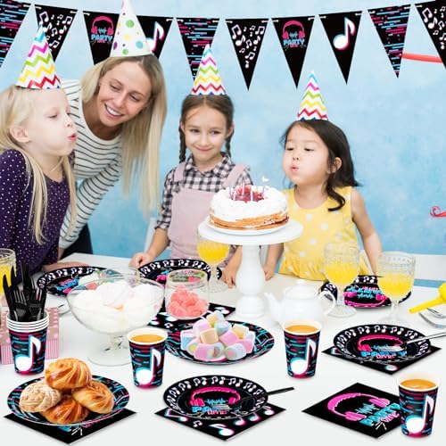 DYLIVeS 180 Pcs Music Party Decorations for Girls