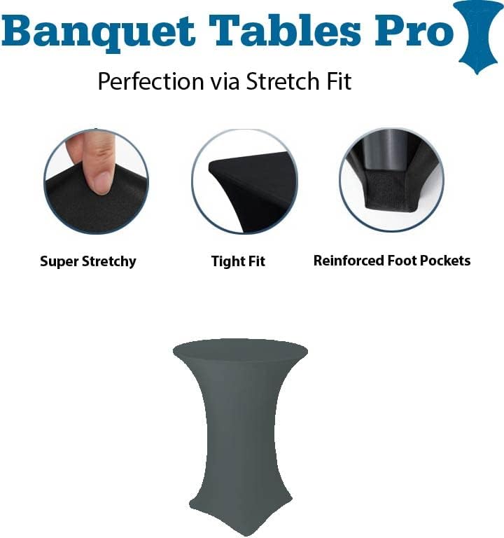 30x42 Inch Highboy Cocktail Table Cover Dark Grey