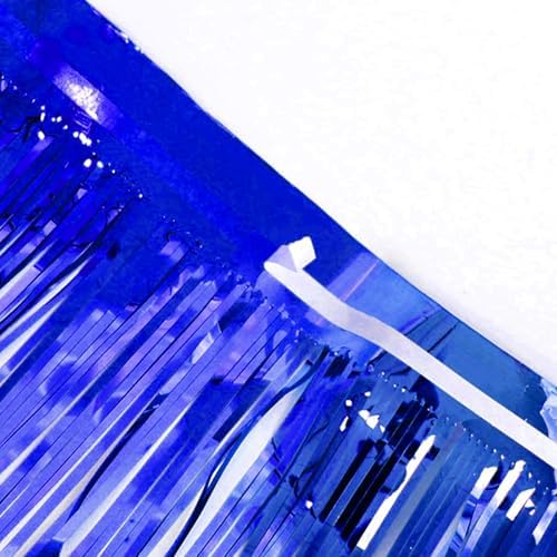 Blue Parade Float Fringe Tinsel Streamers Banners 4 Pack