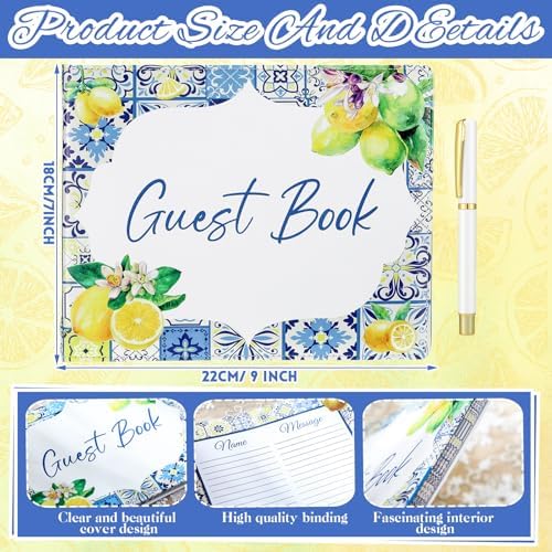 Panelee Wedding Guest Book with Pen Set