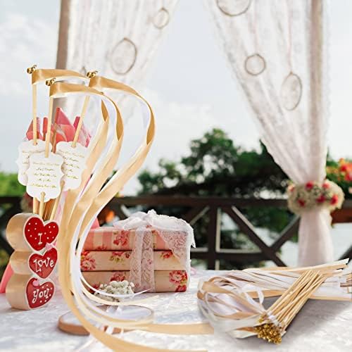 Janinka 100 Piece Wedding Wand with Stick and Bell Set