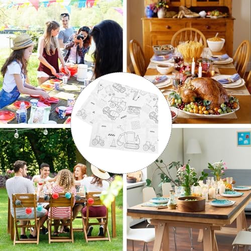 Angoily Birthday Graffiti Tablecloth for Kids and Adults