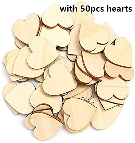 NUPTIO Rustic Guest Book Alternative with Heart Drop Box
