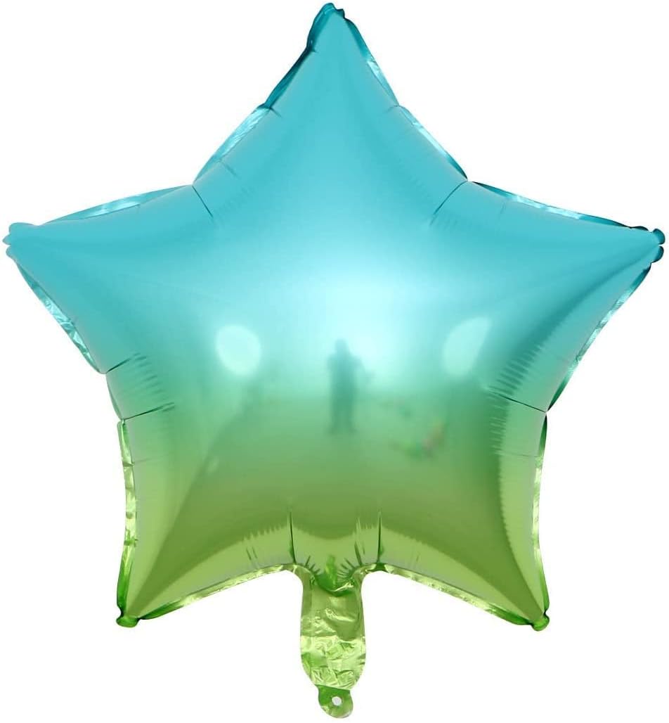 18 Inches Gradient Rose Star Shaped Foil Balloons 10pcs