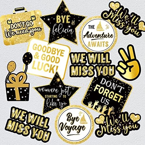 Zohokie Black Gold Farewell Party Decor Kit