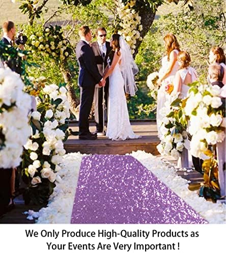 ShiDianYi Lavender Sequin Aisle Runner Wedding 15FT