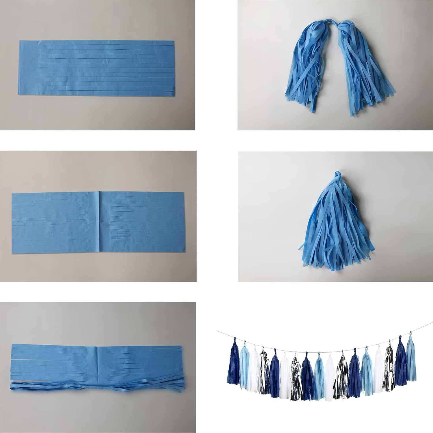 Guzon 20 Pack Tissue Paper Tassels Garland