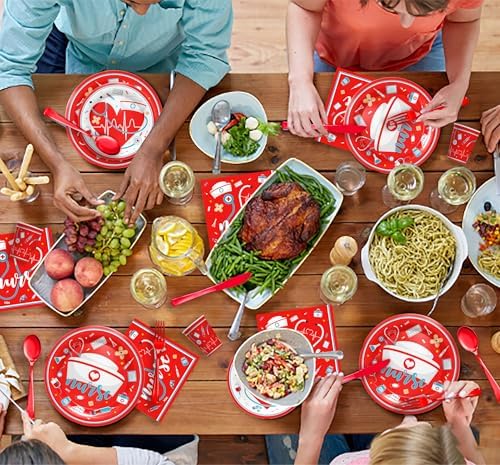Nurse Graduation Party Tableware Set for 24 Guests