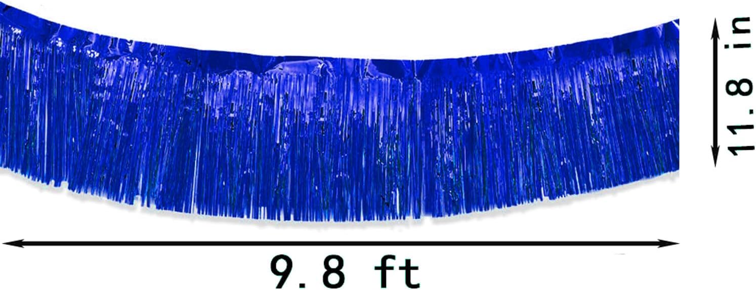 Blue Parade Float Fringe Tinsel Streamers Banners 4 Pack