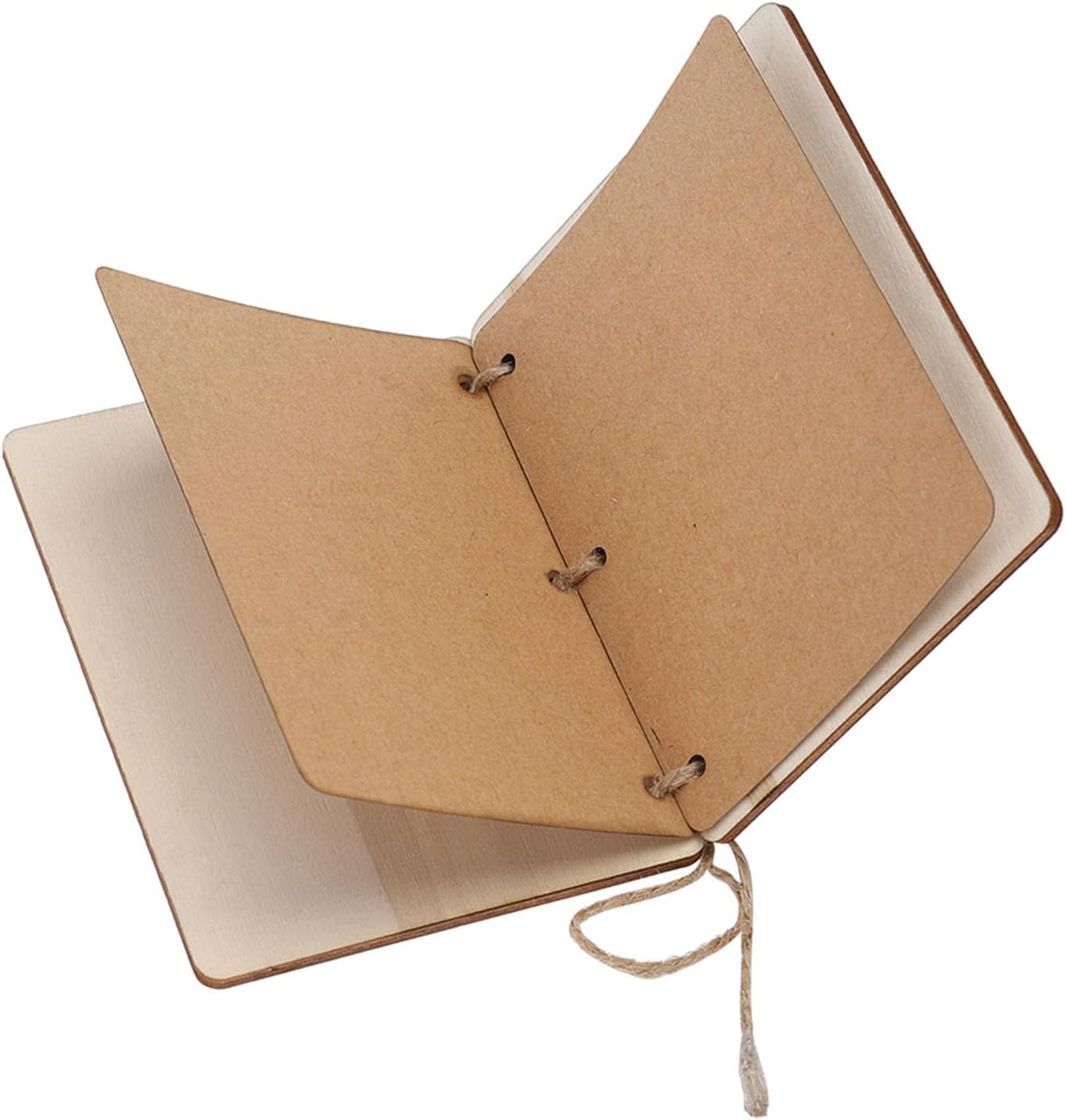Haofy Wedding Vow Booklets 2pcs Wooden Decorative Guestbook Props