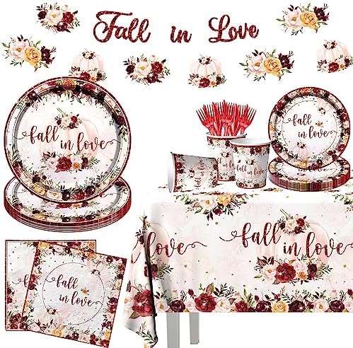 Lenyunge Fall Bridal Shower Party Decor 142pcs Set