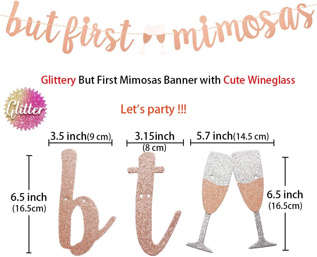 Rose Gold Mimosa Bar Decorations with Tassels