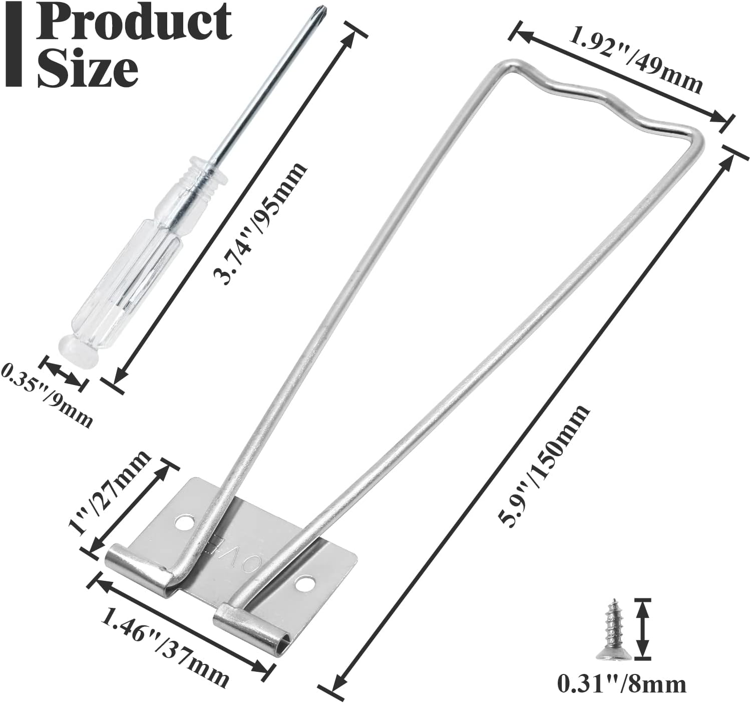 10 Pcs Iron Easel Back Stand with Screws and Screwdriver