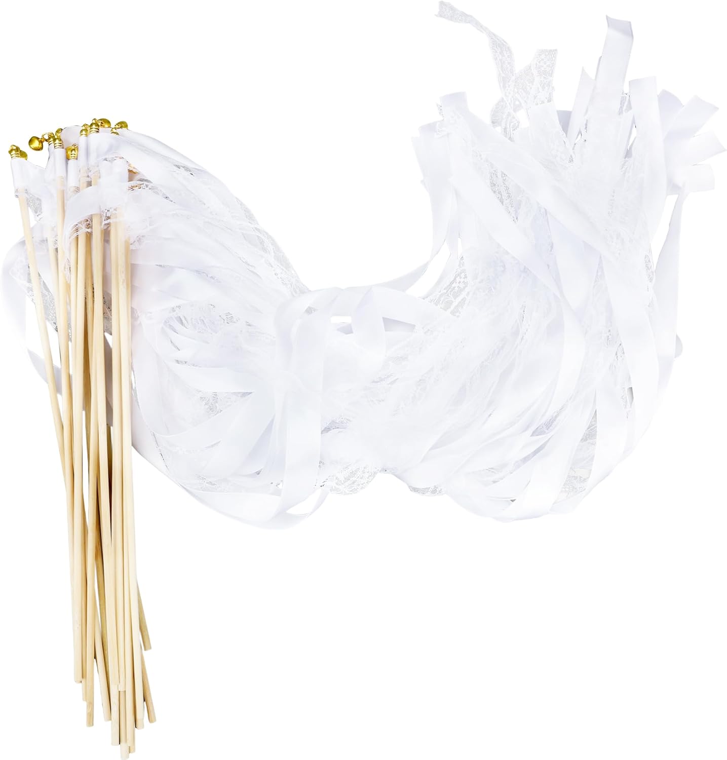 40 Piece Wedding Ribbon Stick With Bell